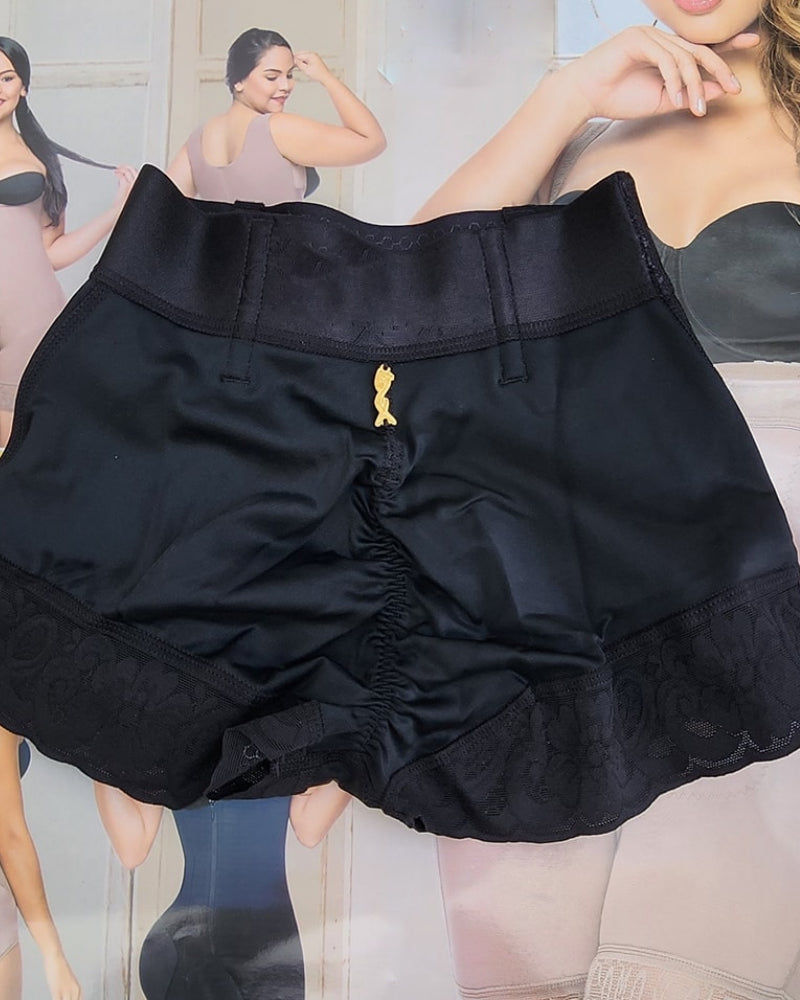 Pantalones cortos de cintura baja sin costuras que levantan los glúteos y controlan el abdomen