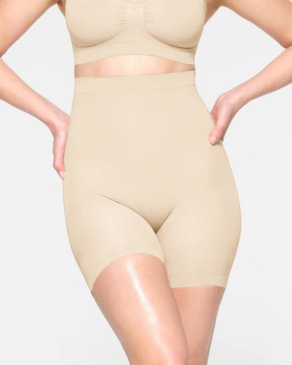 Pantalones cortos sin costuras con cintura alta que levantan la cadera