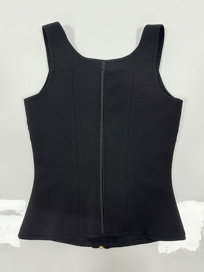 Chaleco de látex con corsé y sujetador