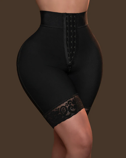 Short con silueta de sirena invisible con cremallera Deluxe Rosé - Fajas moldeadoras a media pierna