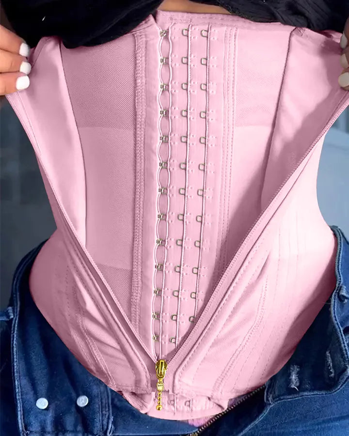 Camiseta sin mangas con cremallera y pecho