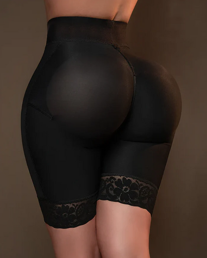 Short con silueta de sirena invisible con cremallera Deluxe Rosé - Fajas moldeadoras a media pierna