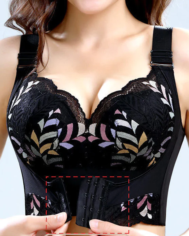 Sujetador inalámbrico con tirantes anchos y ajustables con soporte lateral para mujer